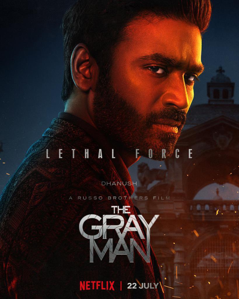 The Gray Man posters show Dhanush as a 'Lethal Force' in the Russo Brothers' much-awaited film