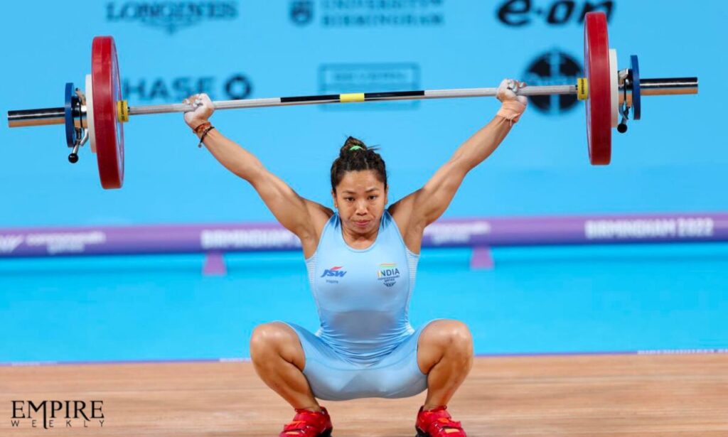 Mirabai Chanu wins gold in women's 49 kg weightlifting at the CWG 2022
