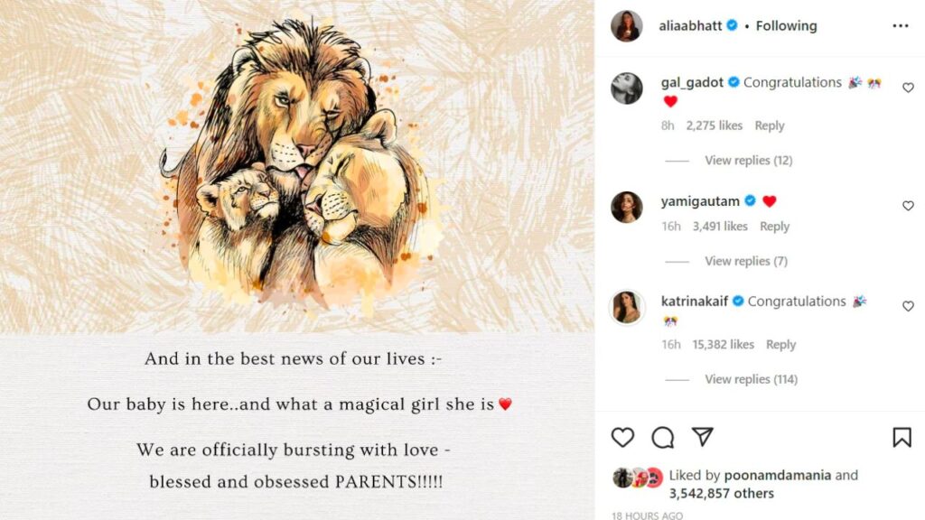Gal Gadot congratulates her Heart of Stone co-star Alia Bhatt on welcoming her daughter
