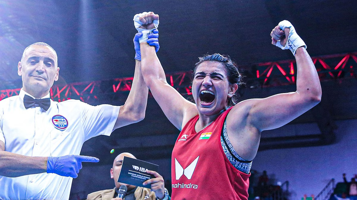Saweety Boora won a gold medal by defeating China's Lina Wang at the World Boxing Championships