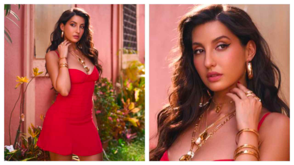 Nora Fatehi sets the internet on fire with her outfits in the ‘Sexy in My Dress’ track